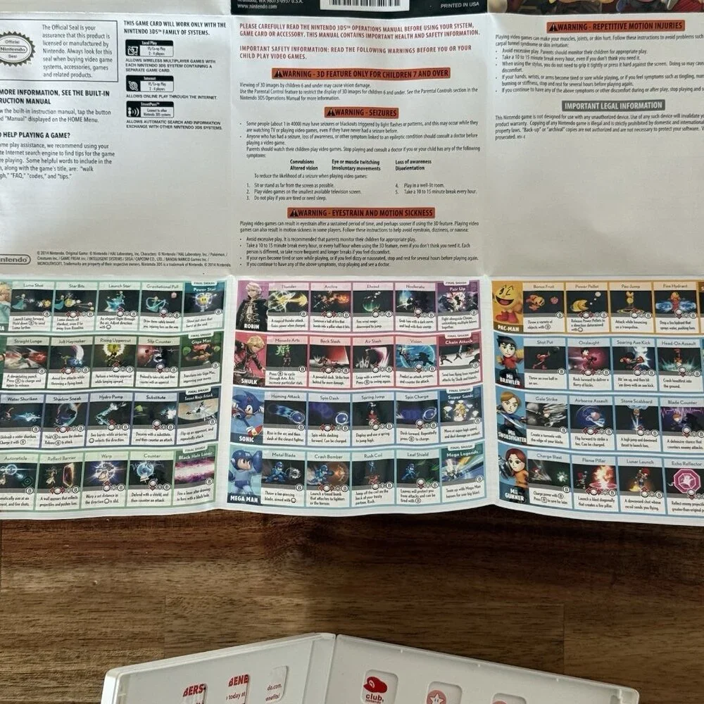 Super Smash Bros - Nintendo 3DS Complete in Box CIB Manual TESTED WORKING READ!!